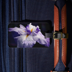 Étiquette À Bagage Intense Fleur Iris Japonaise Gros plan Personnalis