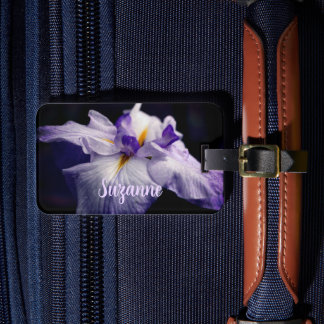 Étiquette À Bagage Intense Fleur Iris Japonaise Gros plan Personnalis