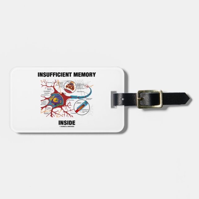 Étiquette À Bagage Intérieur insuffisant de mémoire (neurone/synapse) (Devant horizontal)