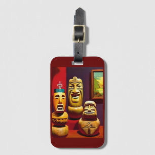 Étiquette À Bagage Intérieur Tiki Life Ken Gage Art