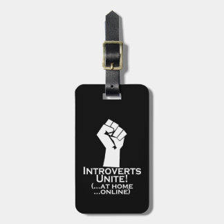 Étiquette À Bagage Introvertis Unite, À La Maison, En Ligne, Drôle