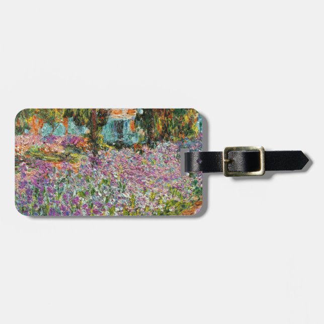 Étiquette À Bagage Iris dans le jardin de Monet (Devant horizontal)