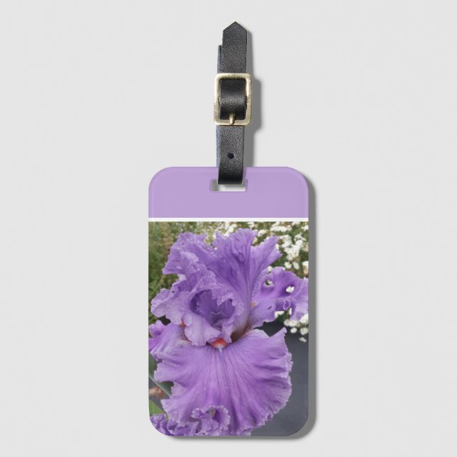 Étiquette À Bagage Iris Fleurs Fleurs Violet Lavande Lilac Apron (Devant Vertical)