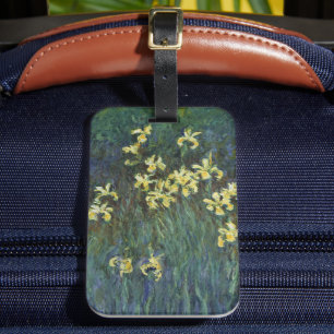 Étiquette À Bagage Iris jaunes par Claude Monet, Beaux-arts vintage