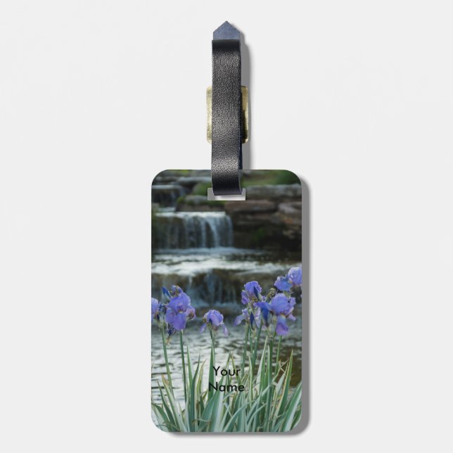 Étiquette À Bagage Irises Au Château (Dos Vertical)
