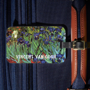 Étiquette À Bagage Irises de Vincent van Gogh, Jardin Vintage