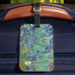 Étiquette À Bagage Irises | Vincent van Gogh<br><div class="desc">Irises (1889) de l'artiste post-impressionniste néerlandais Vincent Van Gogh. La peinture paysagère originale est une huile sur toile montrant un jardin de fleurs d'iris en fleurs. Utilisez les outils de conception pour ajouter du texte personnalisé ou personnaliser l'image.</div>