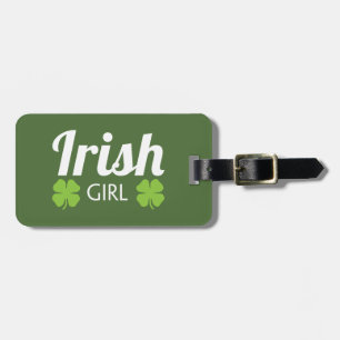 Étiquette À Bagage Irlandaise fille blanche