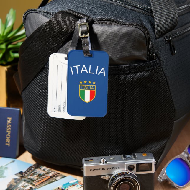Étiquette À Bagage Italie (Recto & Verso)