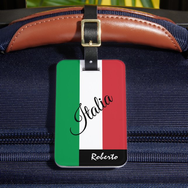 Étiquette À Bagage Italie Balises de bagage, Italia, Nom, Drapeau ita (Insitu Rectoal 2)