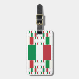 Étiquette À Bagage Italie Drapeau en plusieurs calques 2
