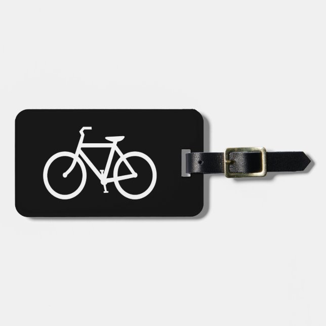 Étiquette À Bagage Itinéraire Vélo Blanc (Devant horizontal)