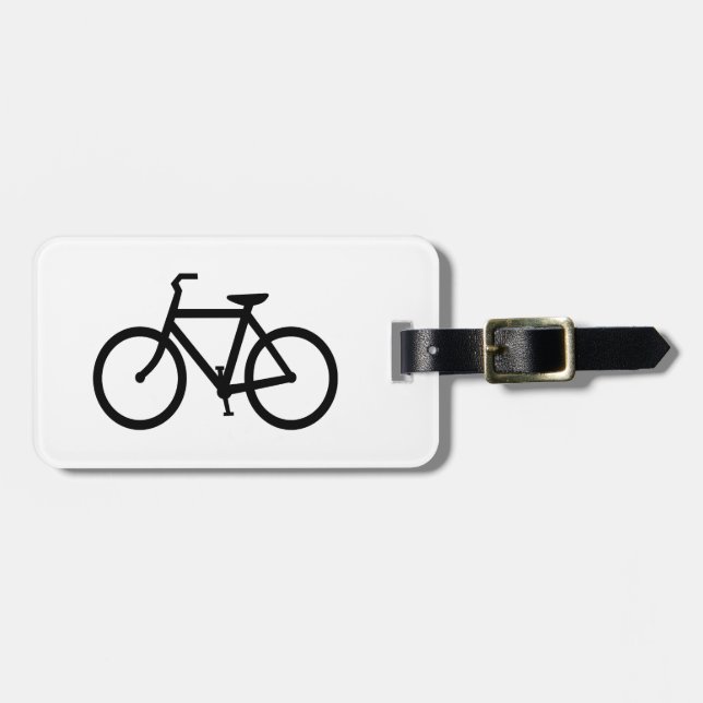 Étiquette À Bagage Itinéraire vélo noir (Devant horizontal)