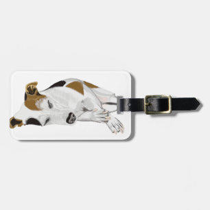 Étiquette À Bagage Jack Russell endormi