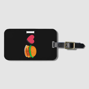 Étiquette À Bagage J'adore Burger Cheeseburger Manger Malsain