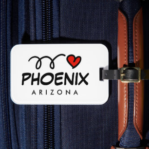 Étiquette À Bagage J'adore Phoenix Arizona étiquettes de bagages