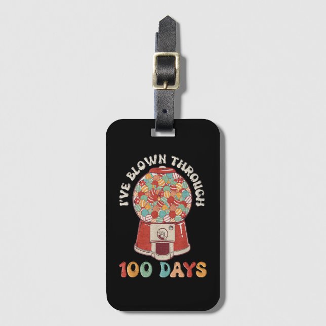 Étiquette À Bagage J'ai soufflé 100 jours (Devant Vertical)