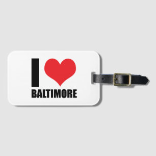 Étiquette À Bagage J'aime Baltimore