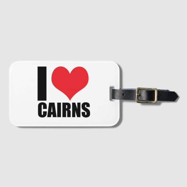Étiquette À Bagage J'aime Cairns (Devant Horizontal)