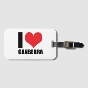 Étiquette À Bagage J'aime Canberra