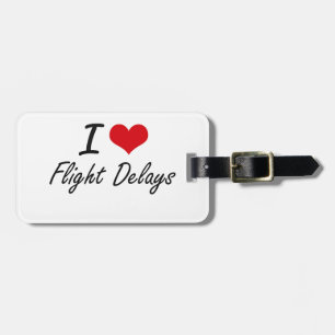 Étiquette À Bagage J'aime des retards de vol