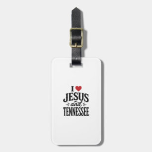 Étiquette À Bagage J'aime Jésus et Tennessee Vintage Design Chrétien