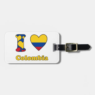 Étiquette À Bagage J'aime la Colombie