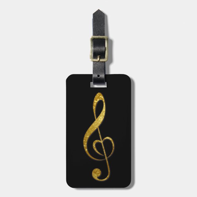 Étiquette À Bagage J'aime la musique - manches, peaux, coques, couver (Devant Vertical)