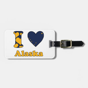 Étiquette À Bagage J'aime l'Alaska