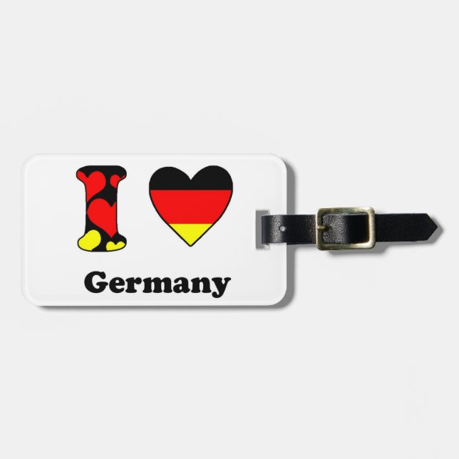 Étiquette À Bagage J'aime l'Allemagne (Devant horizontal)