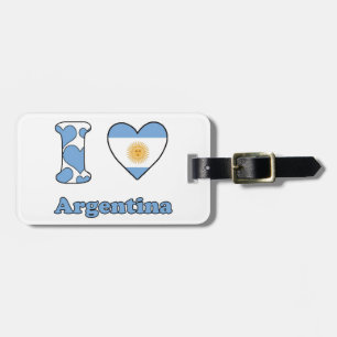 Étiquette À Bagage J'aime l'Argentine