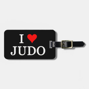 Étiquette À Bagage J'aime le judo