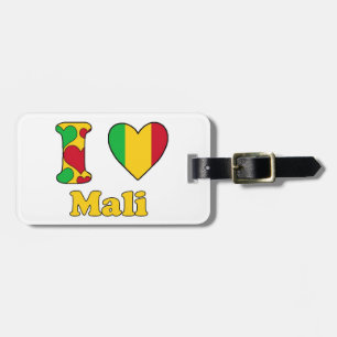 Étiquette À Bagage J'aime le Mali