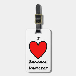 Étiquette À Bagage J'aime les gestionnaires de bagages