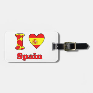 Étiquette À Bagage J'aime l'Espagne