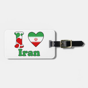 Étiquette À Bagage J'aime l'Iran