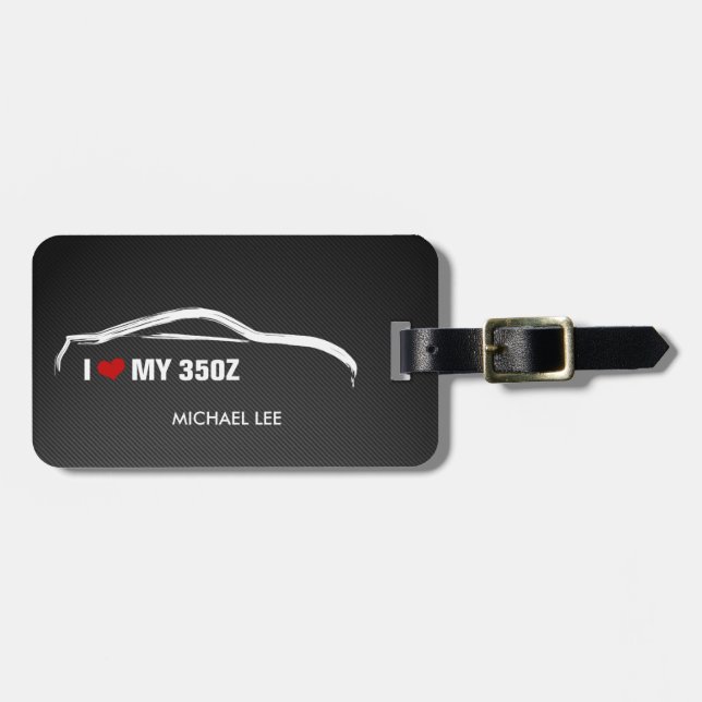 Étiquette À Bagage J'aime mon 350Z (Devant horizontal)