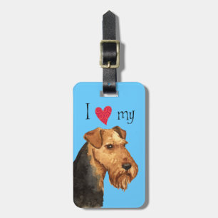 Étiquette À Bagage J'aime mon gallois Terrier