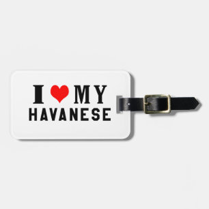 Étiquette À Bagage J'aime mon Havanese