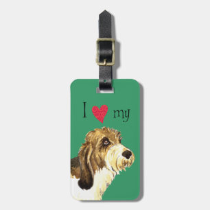 Étiquette À Bagage J'aime mon PBGV