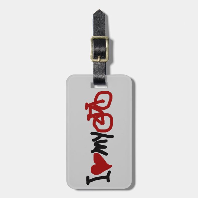 Étiquette À Bagage J'aime mon vélo (Devant Vertical)