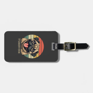 Étiquette À Bagage J'aime Pug pour toujours � Conception de Pug migno