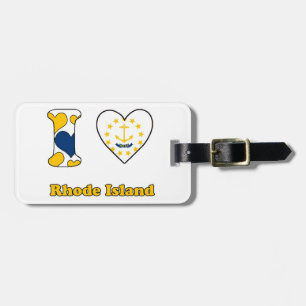 Étiquette À Bagage J'aime Rhode Island