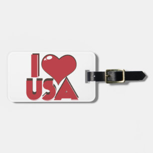 Étiquette À Bagage J'aime USA Rétro 80s