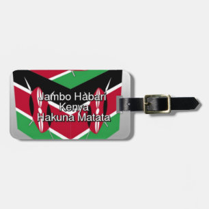 Étiquette À Bagage Jambo Habari ! Kenya Hakuna Matata