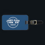 Étiquette À Bagage James River Virginia Kayak<br><div class="desc">Le James est le plus grand affluent de la baie de Chesapeake en Virginie,  avec ses 540 milles de long,  c'est l'une des plus longues rivières d'Amérique qui commence et se termine dans le même état. Le James traverse Richmond et se termine entre Newport News et Norfolk.</div>