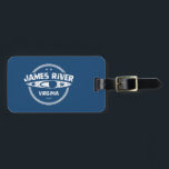 Étiquette À Bagage James River Virginia Kayak<br><div class="desc">Le James est le plus grand affluent de la baie de Chesapeake en Virginie,  avec ses 540 milles de long,  c'est l'une des plus longues rivières d'Amérique qui commence et se termine dans le même état. Le James traverse Richmond et se termine entre Newport News et Norfolk.</div>