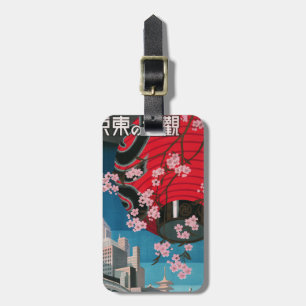 Étiquette À Bagage Japon Tokyo Vintage Affiche de voyage japonaise