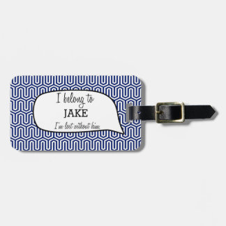 Étiquette À Bagage J'appartiens à