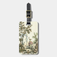 Jardin asiatique avec femme et animaux